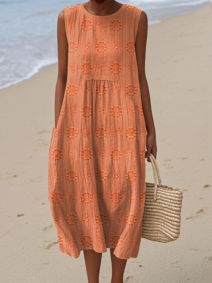 Sleeveless Dress with Pockets for Women
