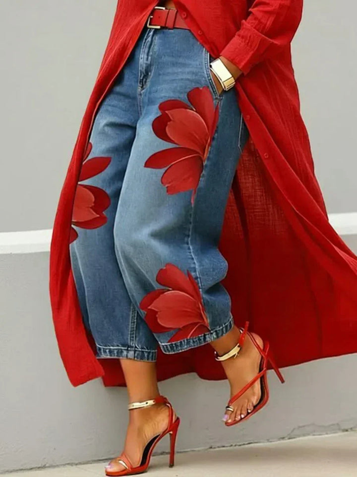 Shirt dress and jeans set for women