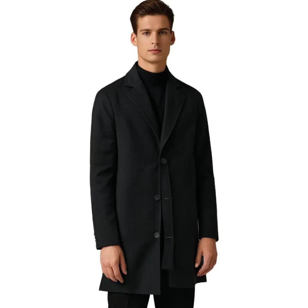 Men’s long coat with buttons