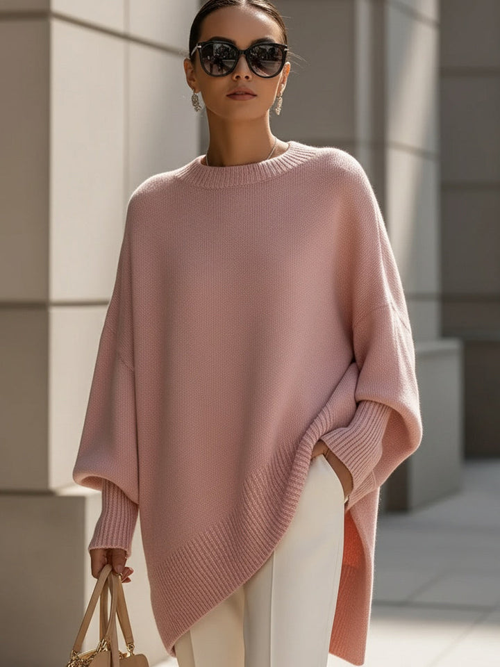 Elegant knitted wool-blend sweater for women