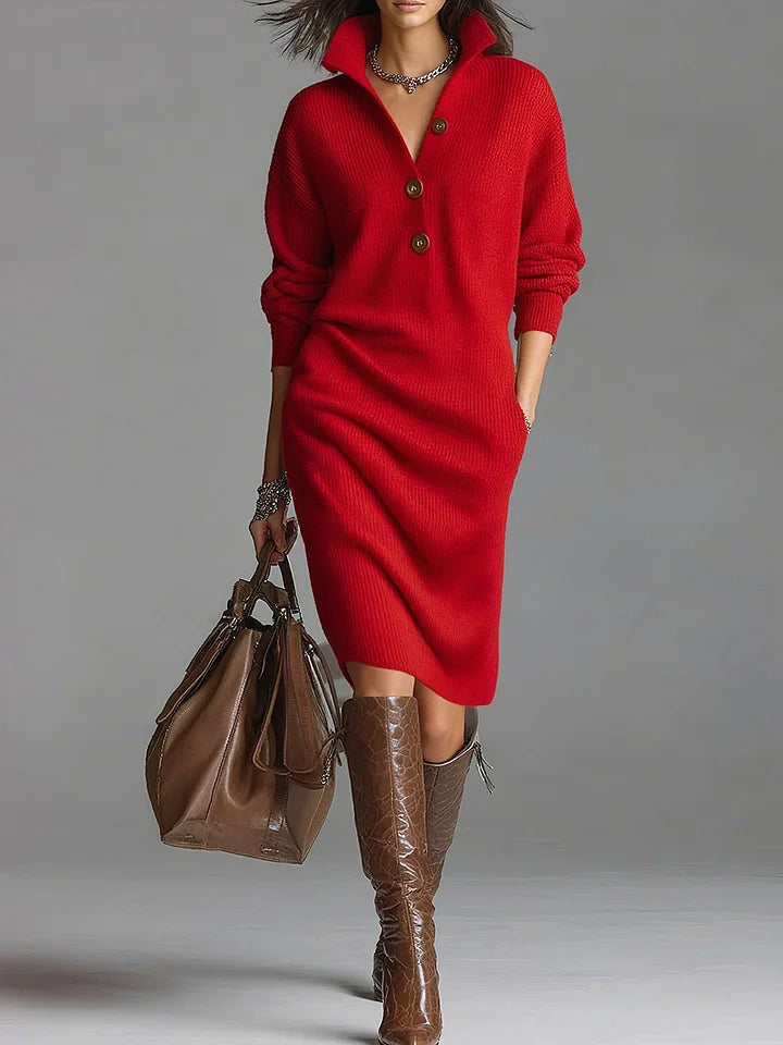 Elegant knitted dress for women