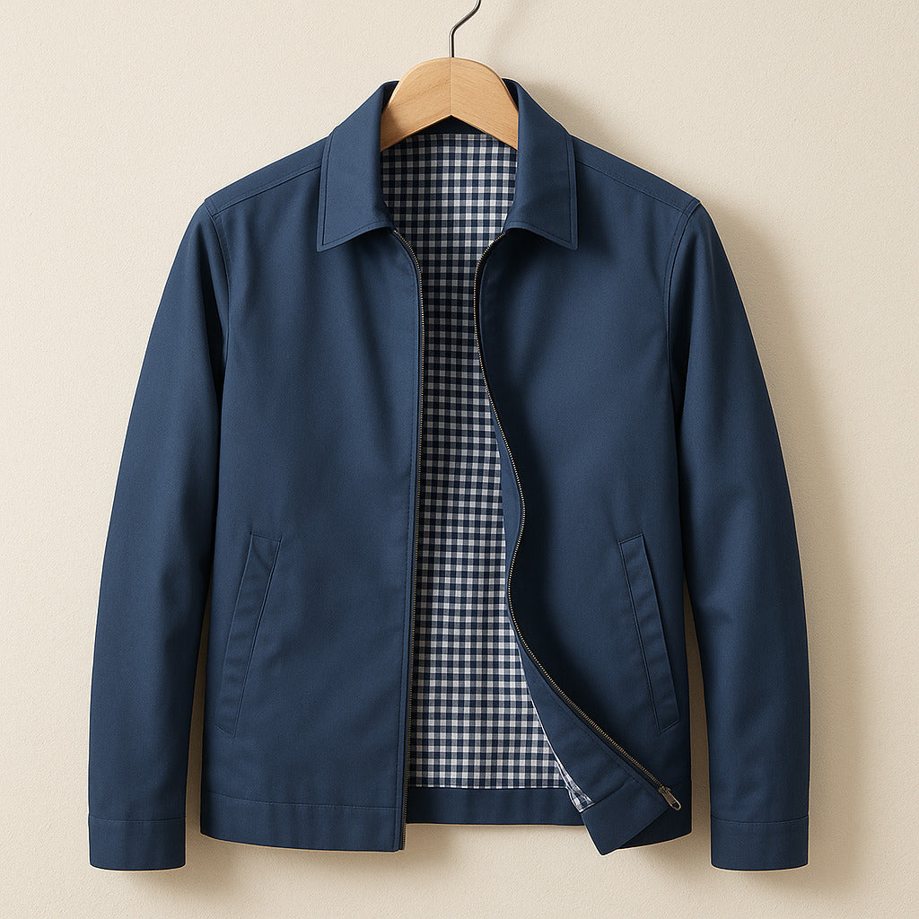 Men’s lined jacket with a zipper