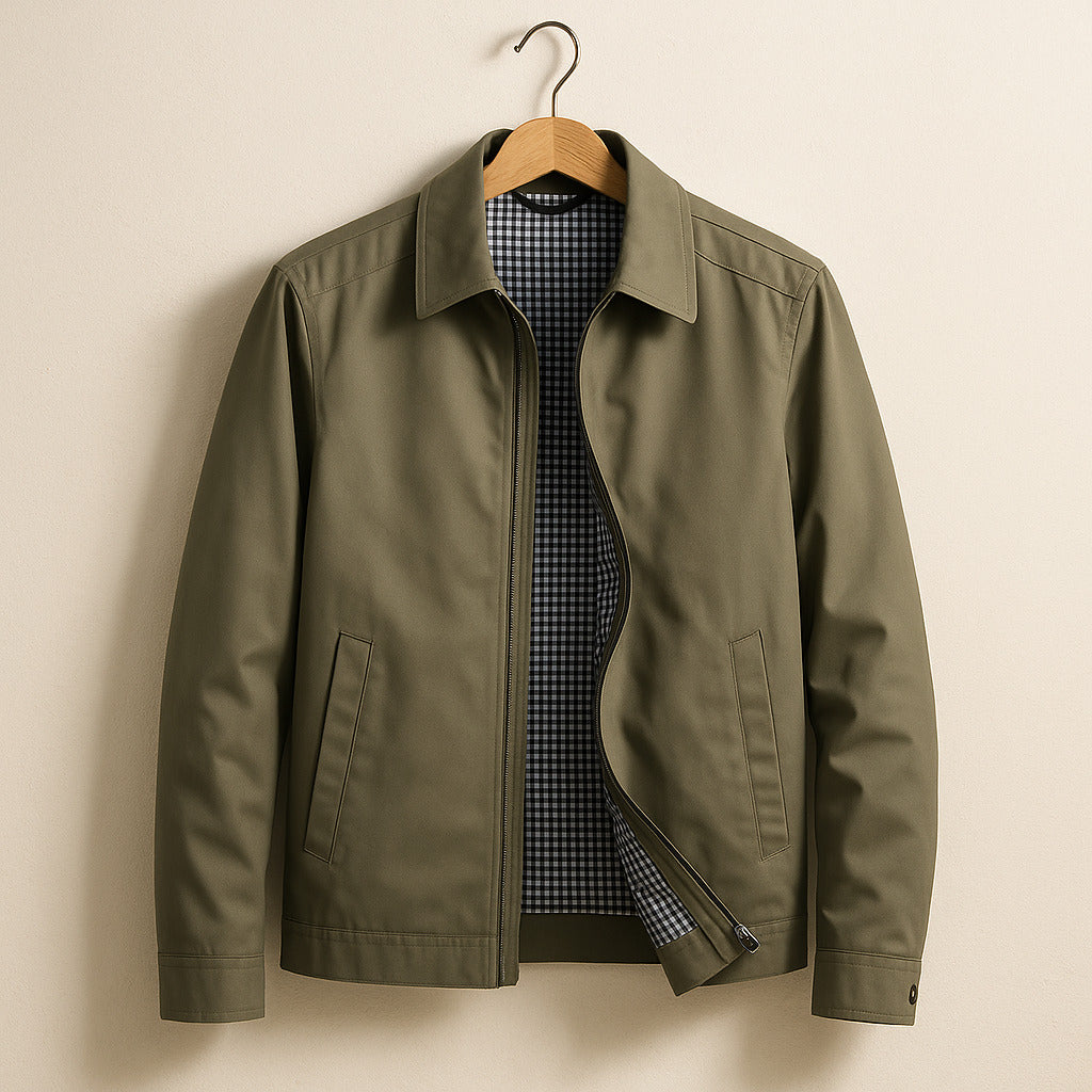 Men’s lined jacket with a zipper