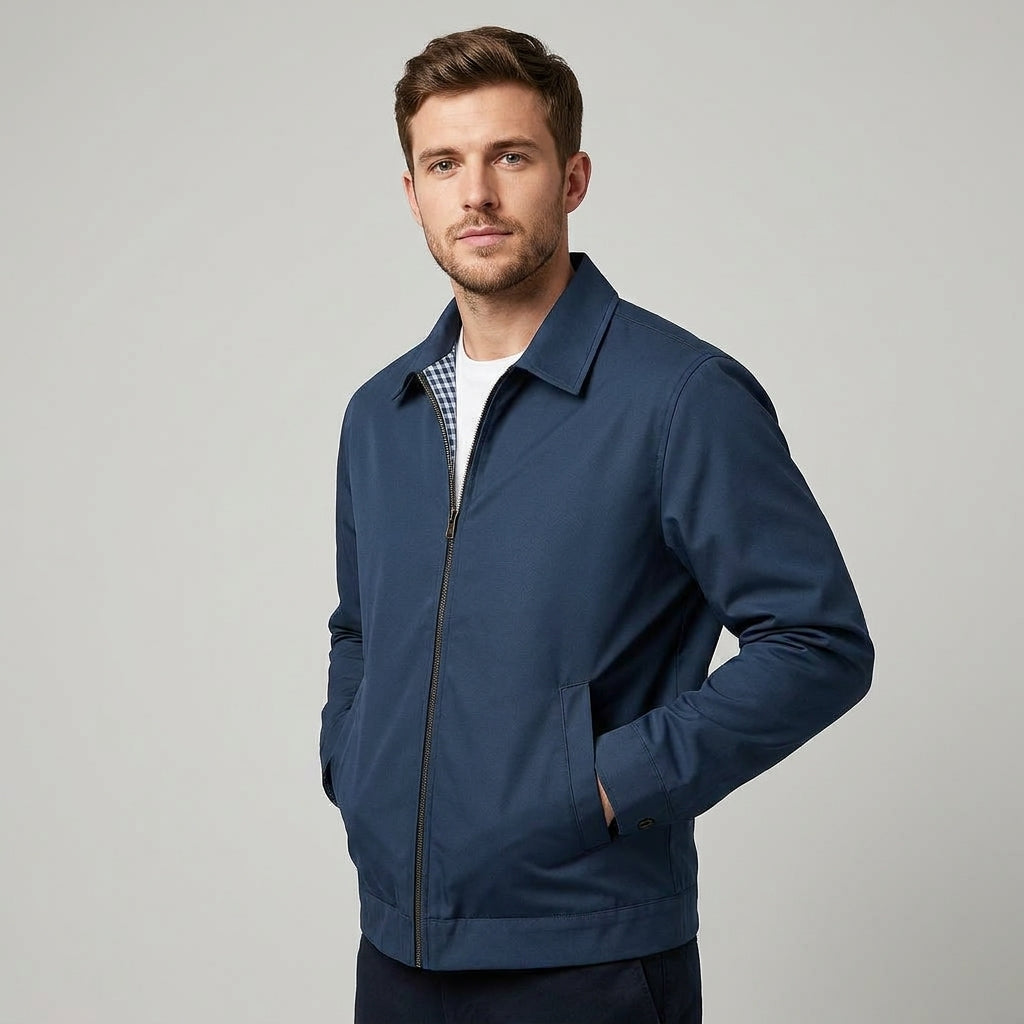Men’s lined jacket with a zipper