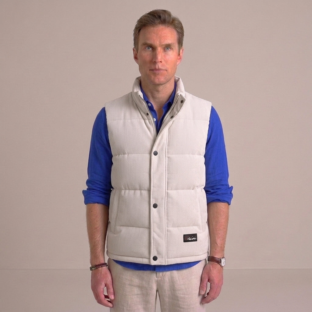 Herre fyldt vest i cord