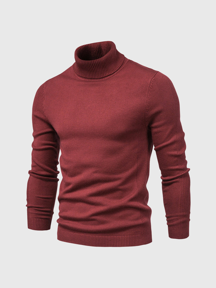 Slim Fit Rullekrave Trøje Herre