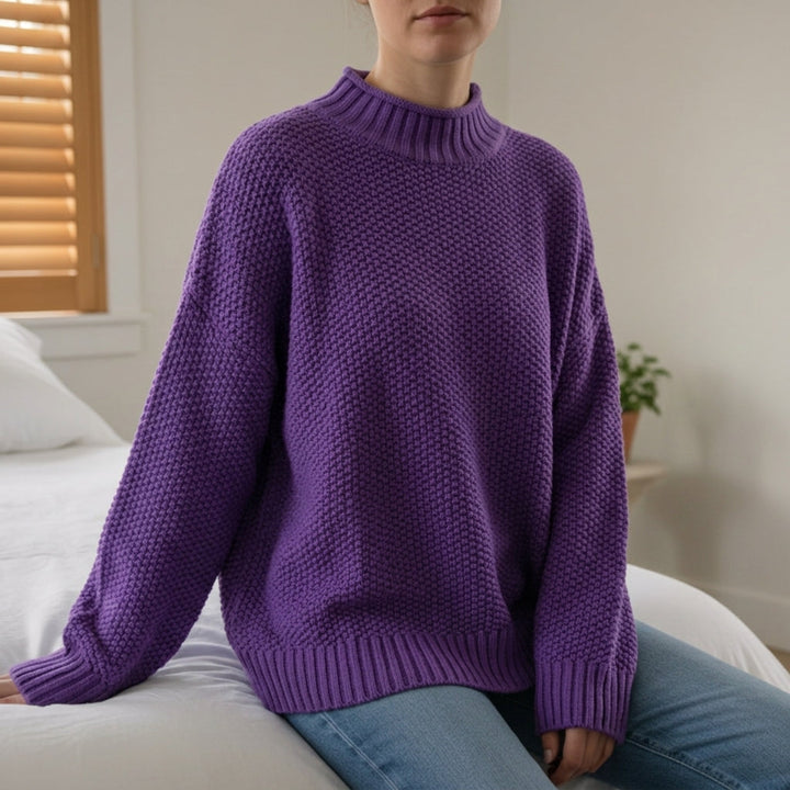 Men’s Oversized Sweater with a Half-High Neckline