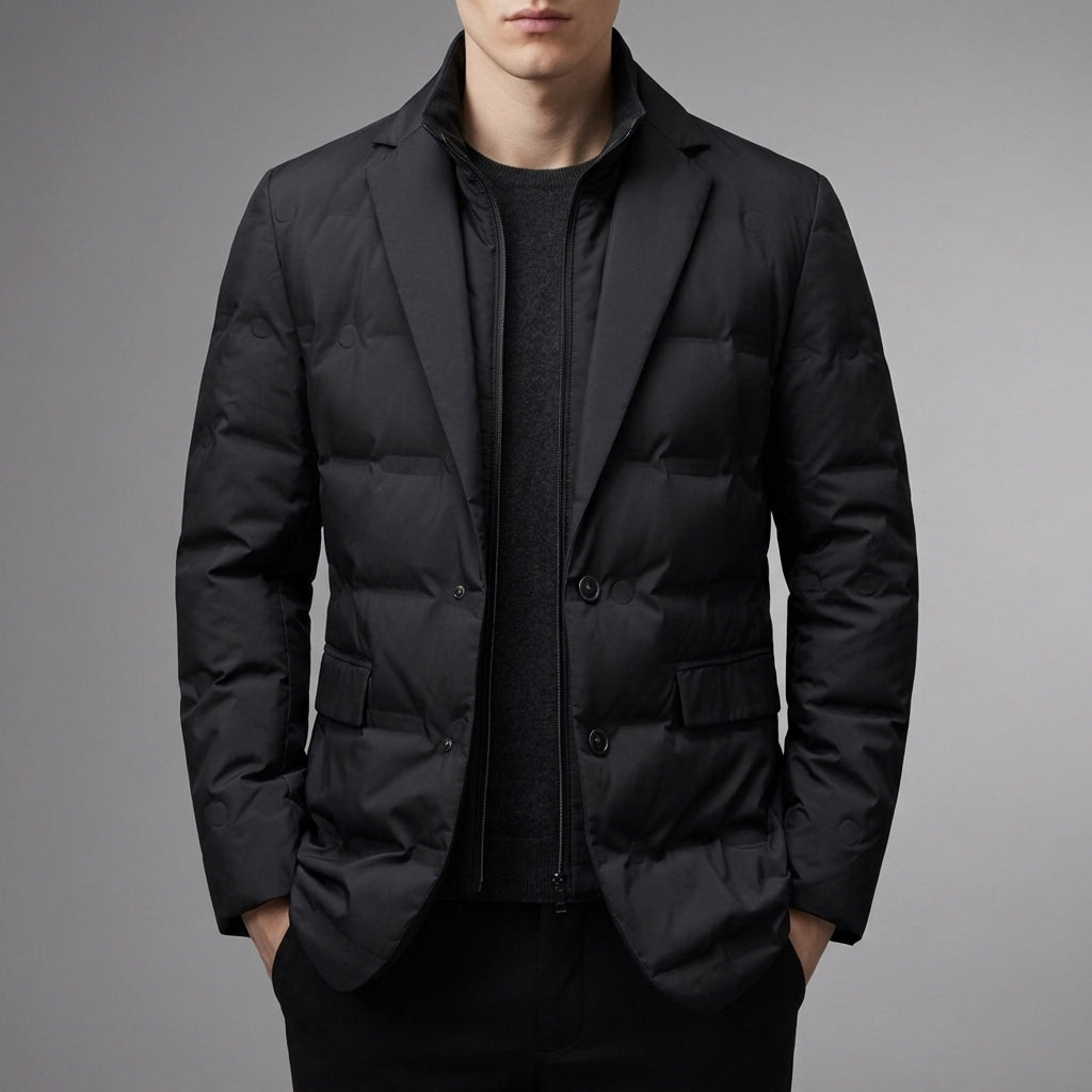 Quilted blazer for men