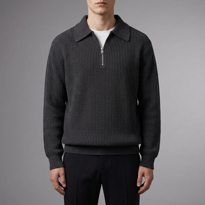 Men’s Quarter-Zip Knitted Sweater