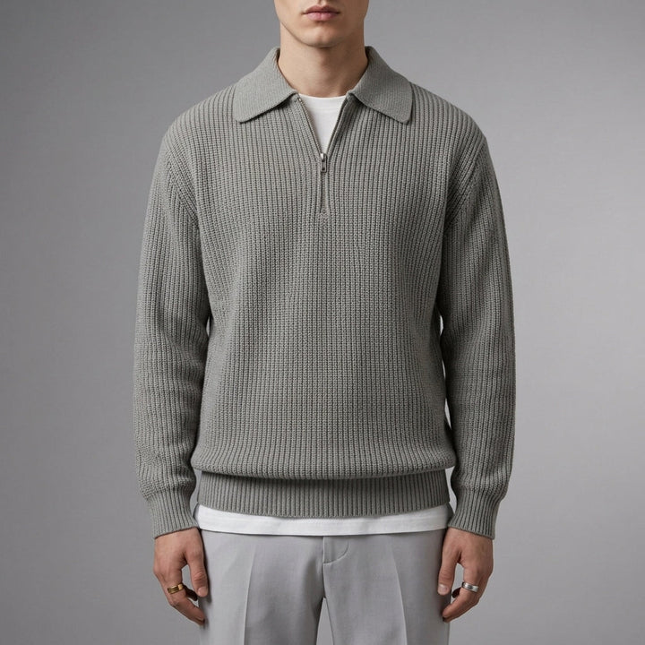 Men’s Quarter-Zip Knitted Sweater