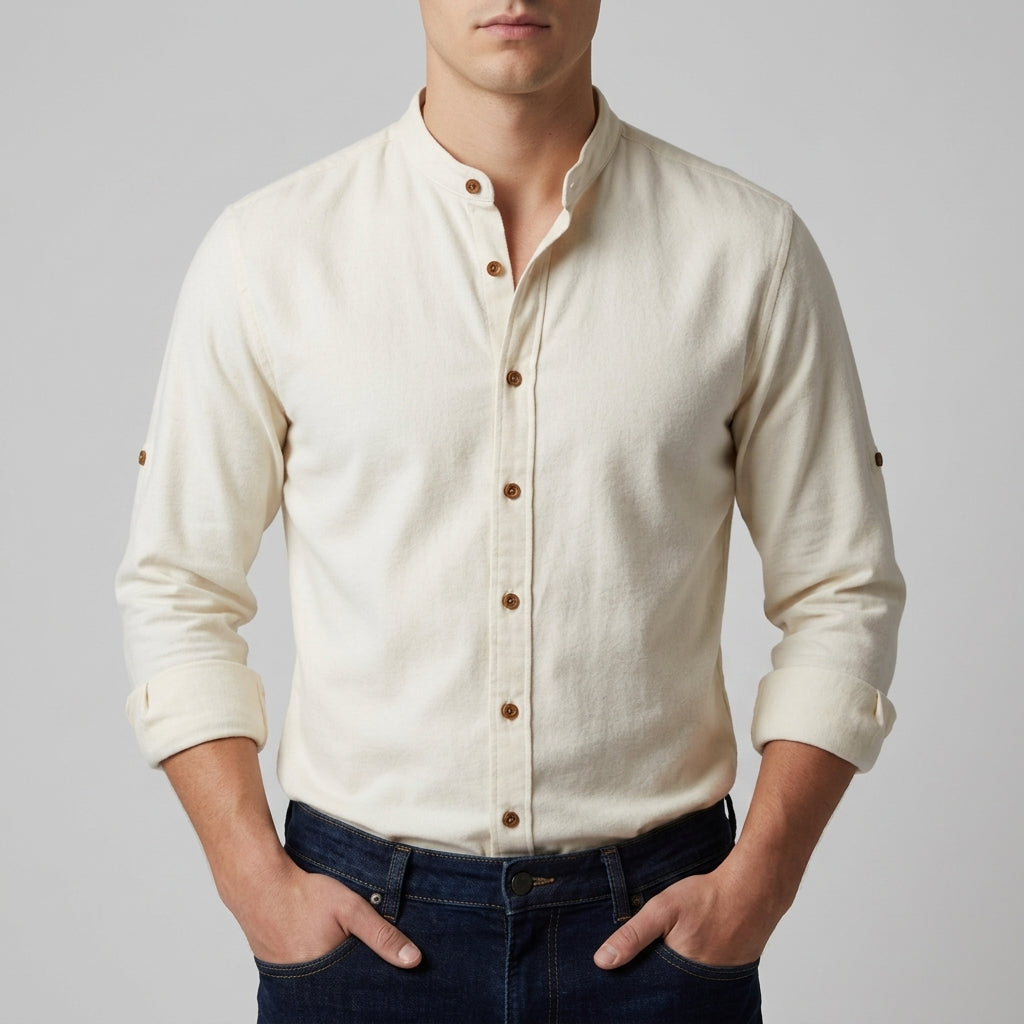 Men's Mandarin Collar Shirt