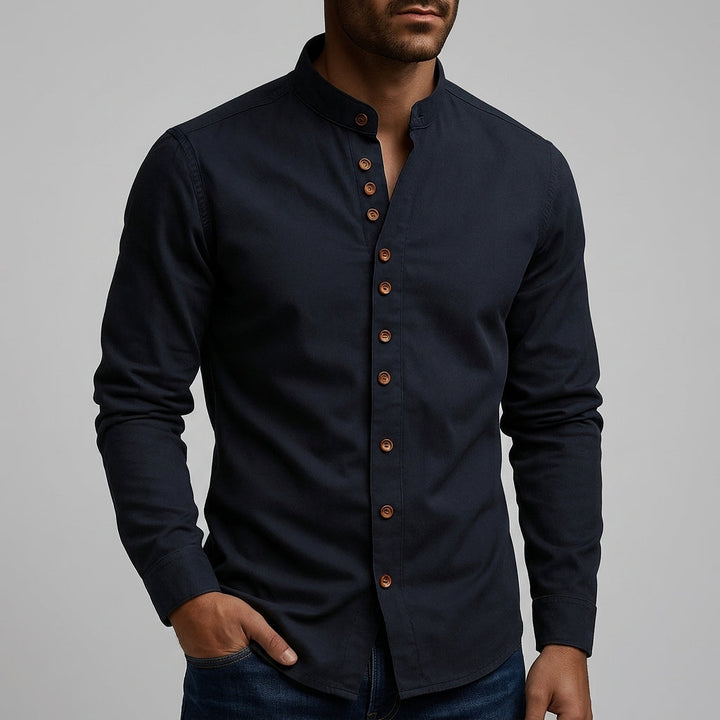 Men's Mandarin Collar Shirt