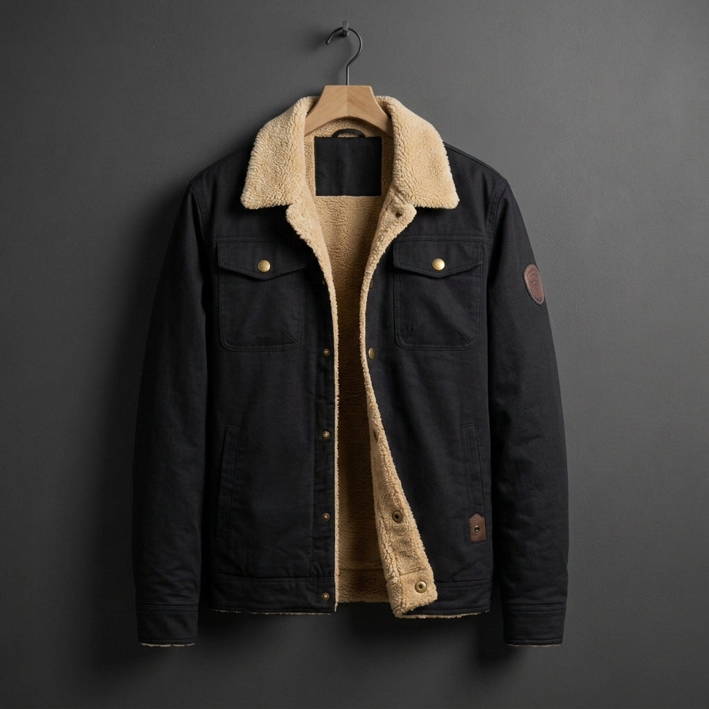 Fleecejakke med Sherpafor til Herrer