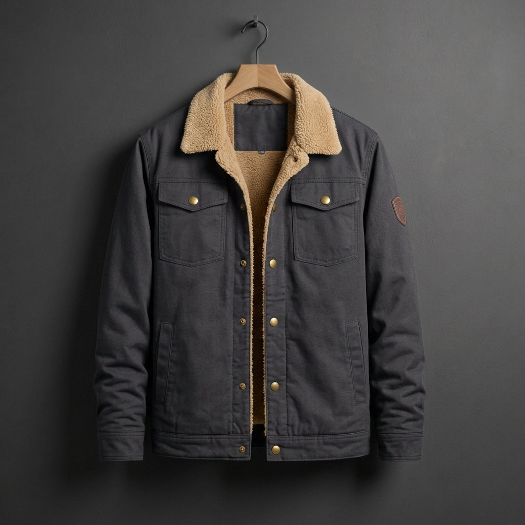 Fleecejakke med Sherpafor til Herrer