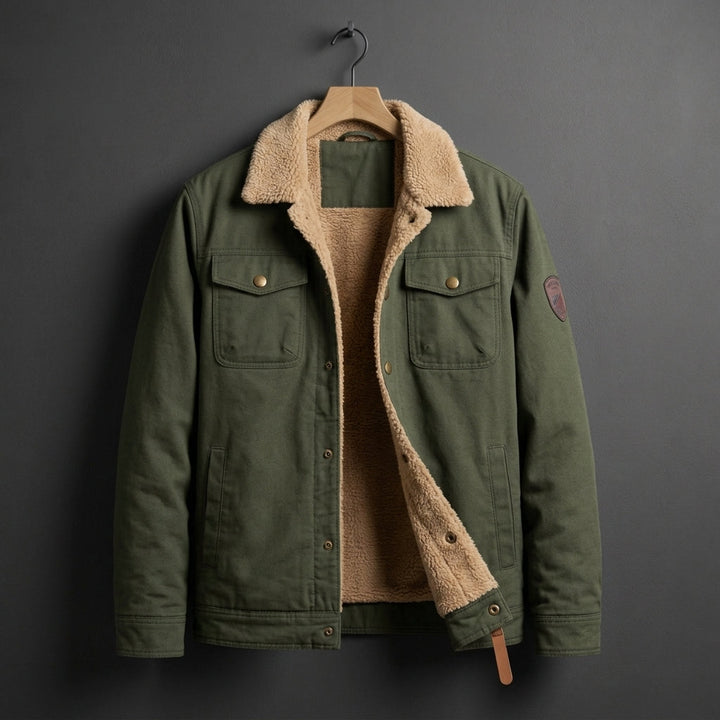 Fleecejakke med Sherpafor til Herrer