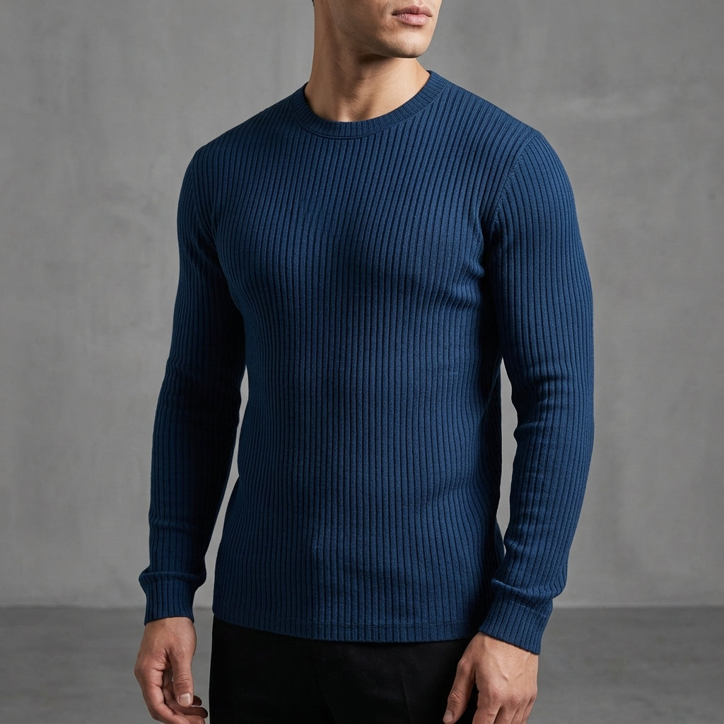 Rib-Knit Sweater for Men
