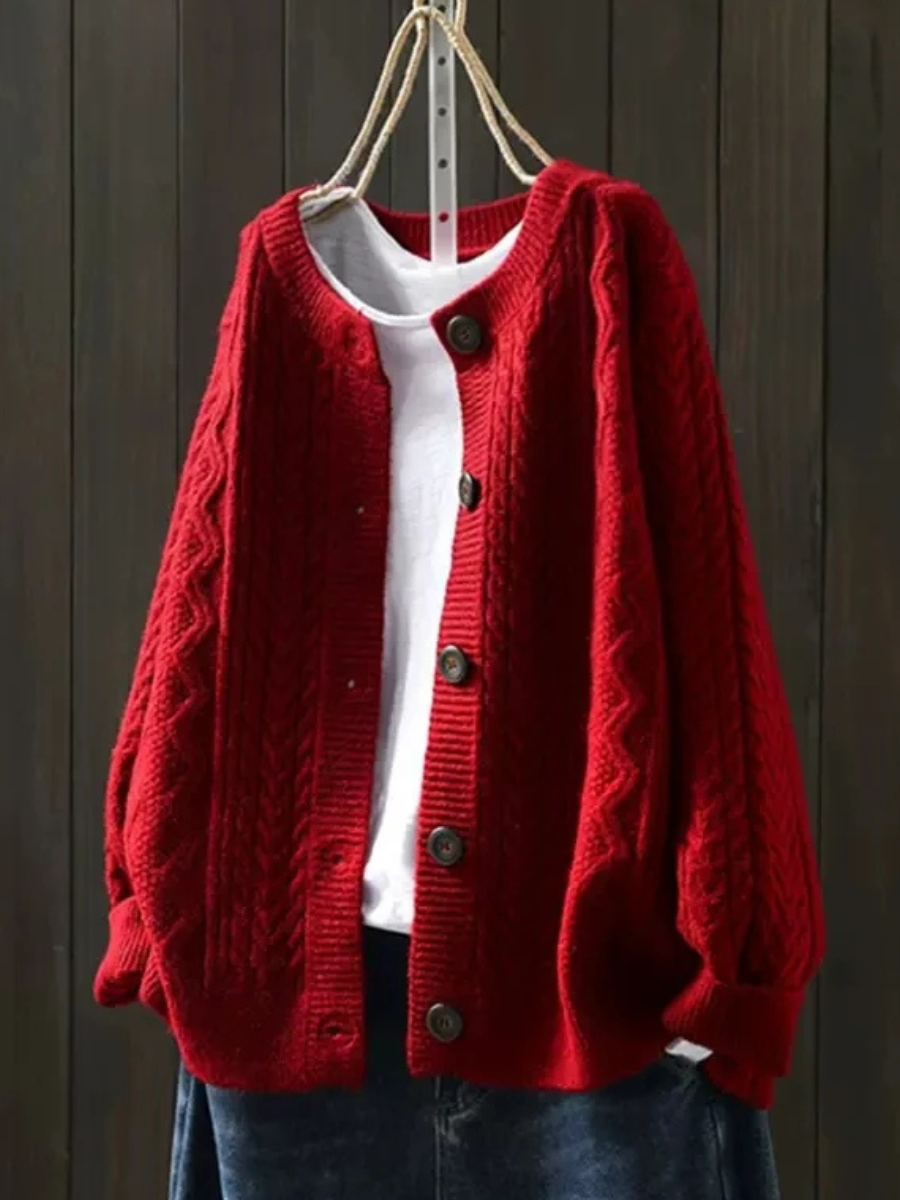 Cable-Knit Cardigan for Women