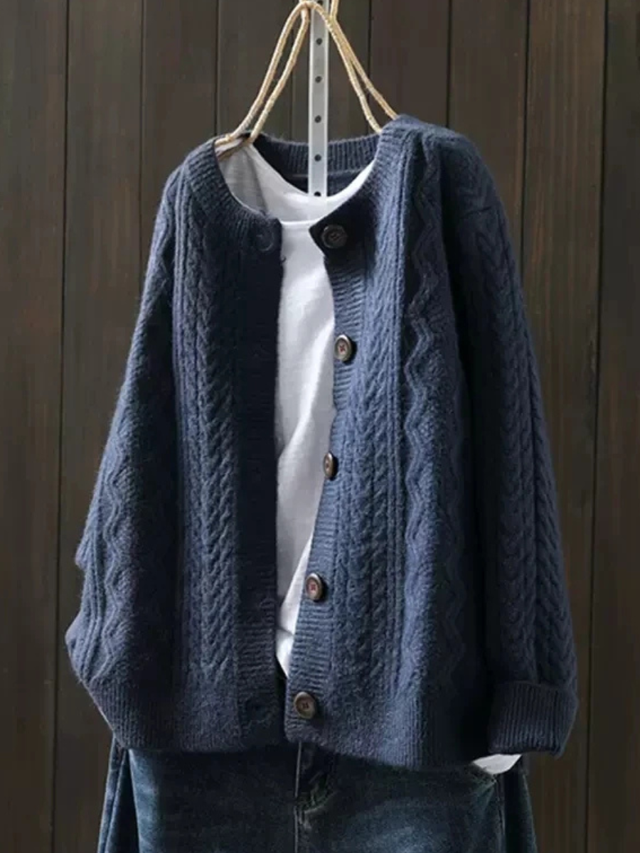 Cable-Knit Cardigan for Women