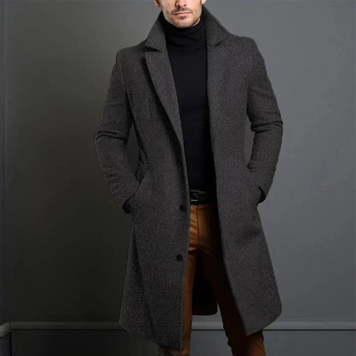 Men’s long coat with buttons