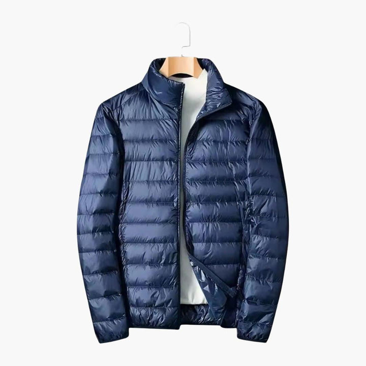 Warm quilted winter jacket for men