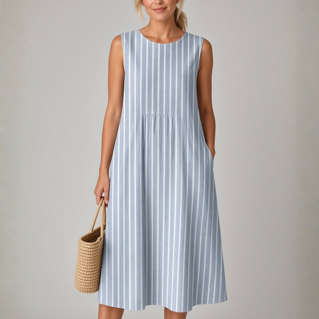 Striped summer dress for women