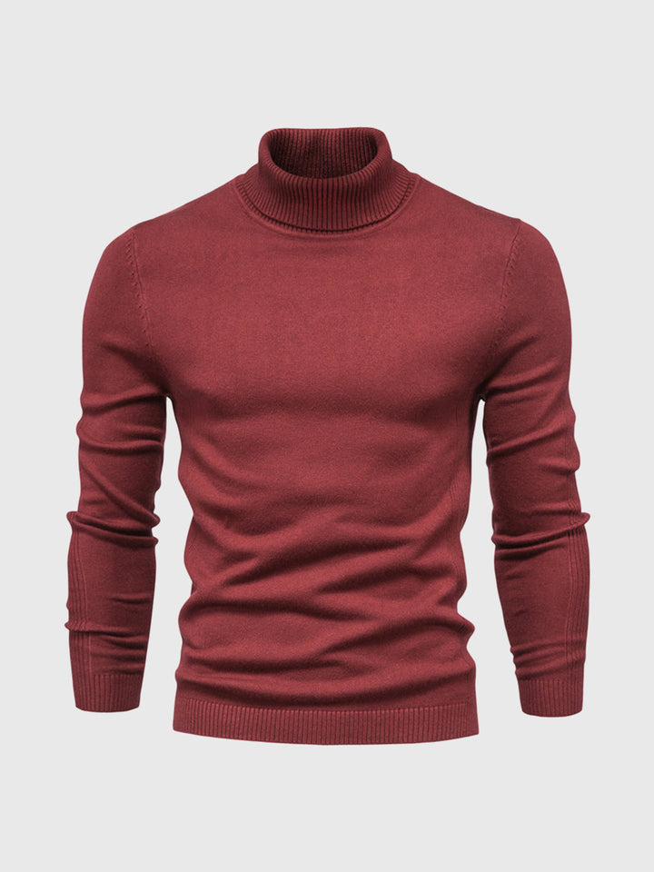 Slim Fit Rullekrave Trøje Herre
