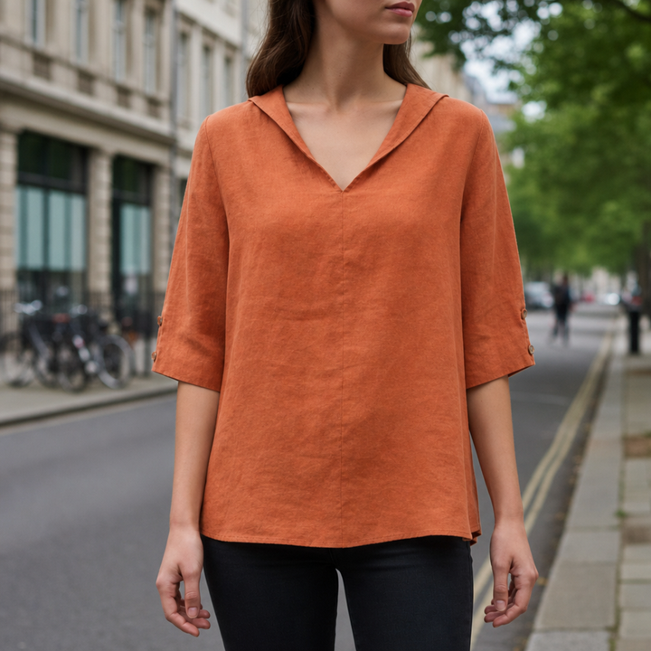 V-neck blouse for women