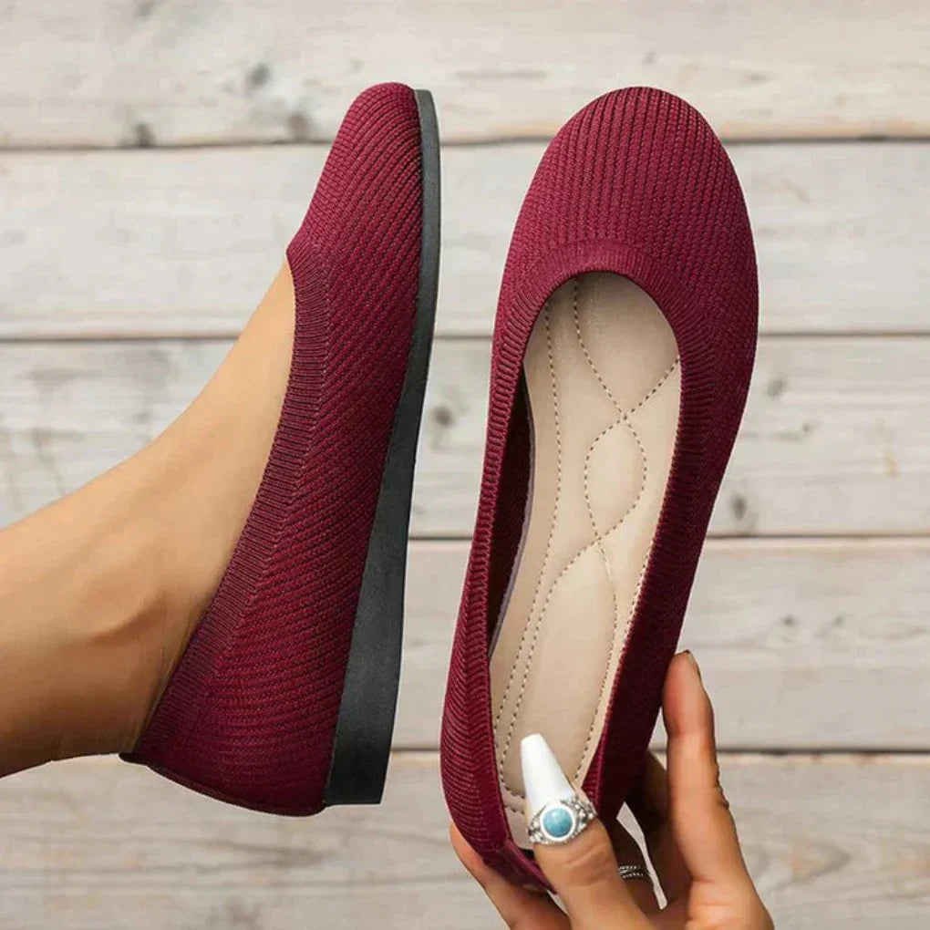 Komfortable Strikkede Ballerina Sko