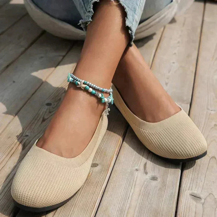 Komfortable Strikkede Ballerina Sko