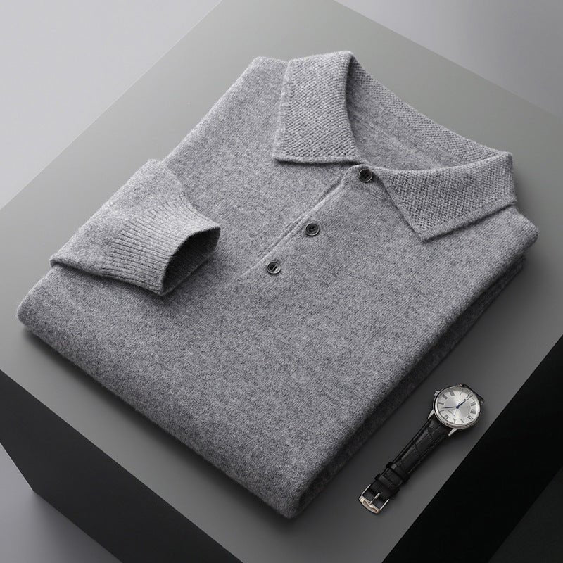 Long-Sleeved Polo Shirt for Men