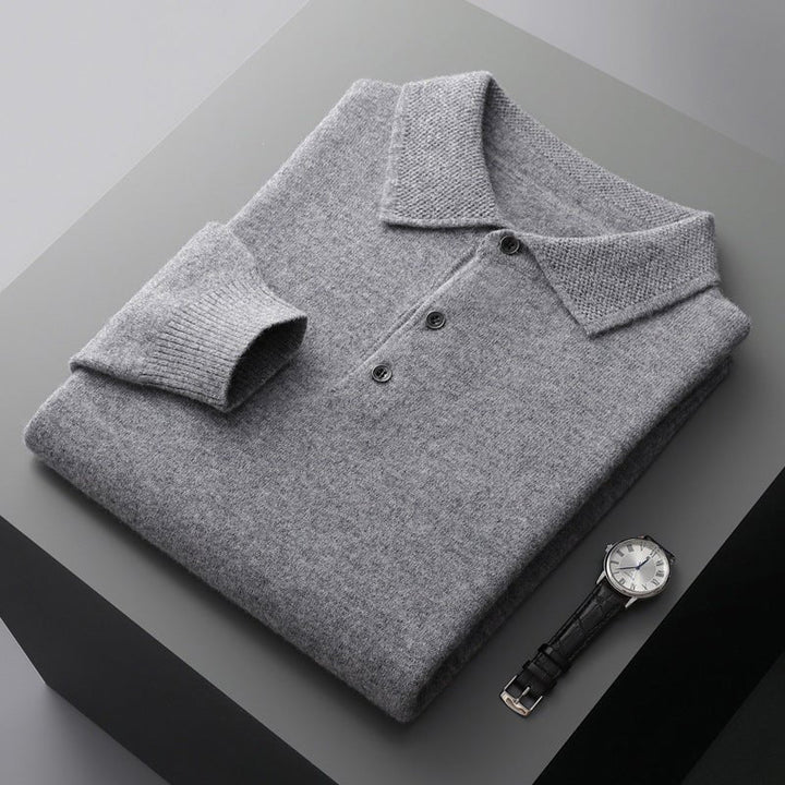 Long-Sleeved Polo Shirt for Men