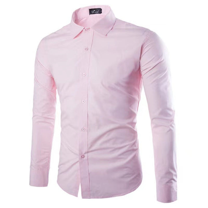 Slim Fit Skjorte med Spids Krave til Herrer