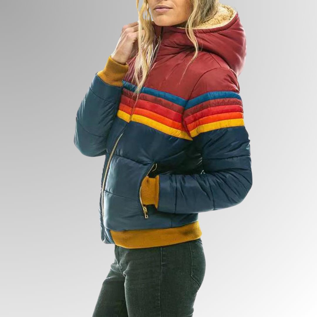 Vintage jacket with zipper for women