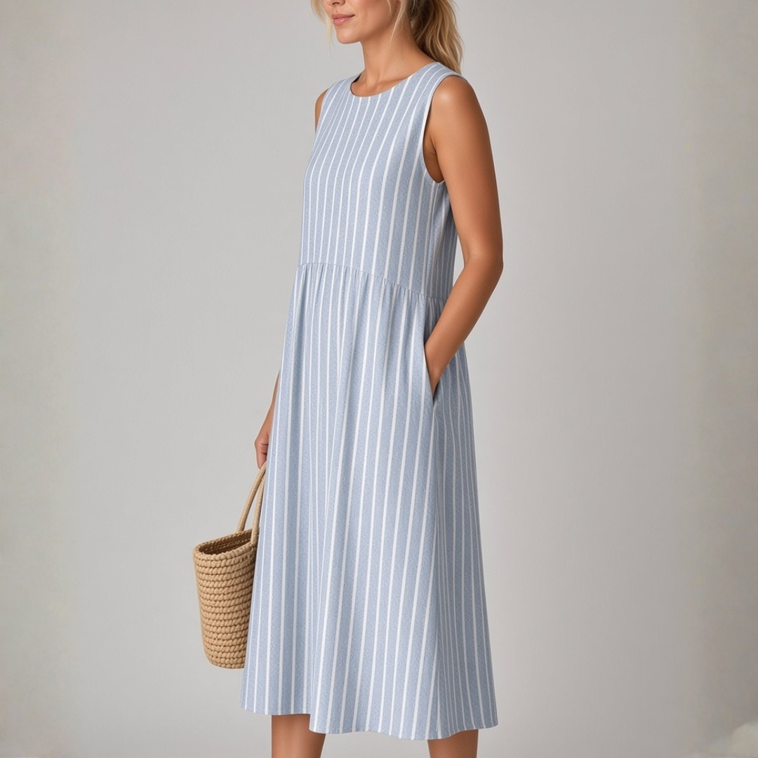 Striped summer dress for women