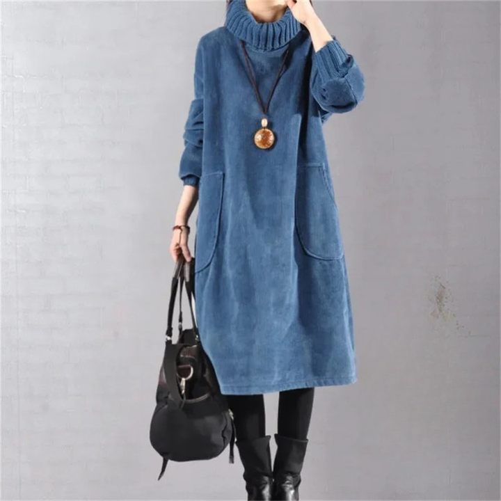 Winter Turtleneck Dress for Women