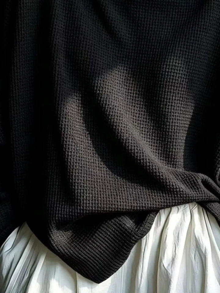 Textured Top with Mock Neck for Men