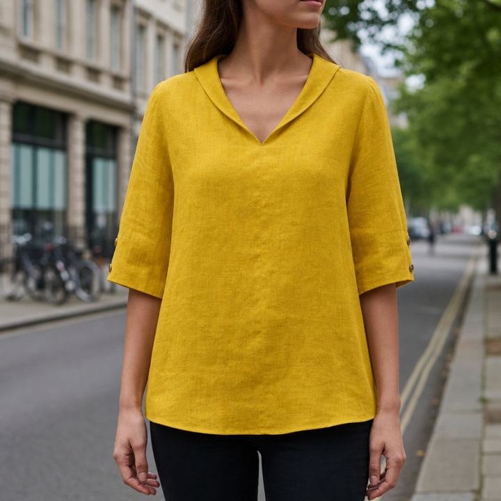 V-neck blouse for women