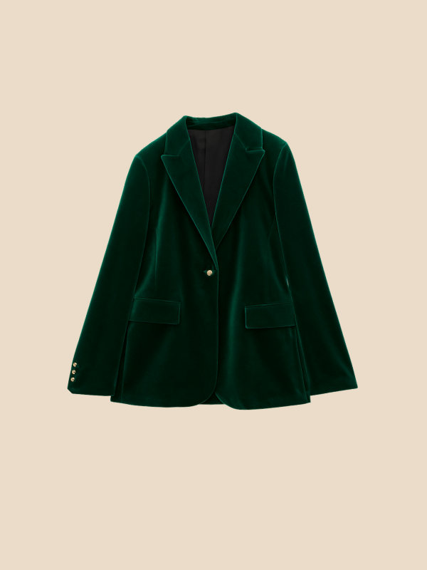 Classic Women's Blazer with Gold Buttons
