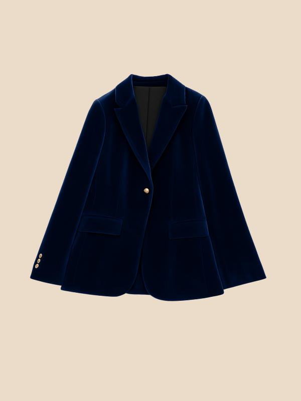 Classic Women's Blazer with Gold Buttons