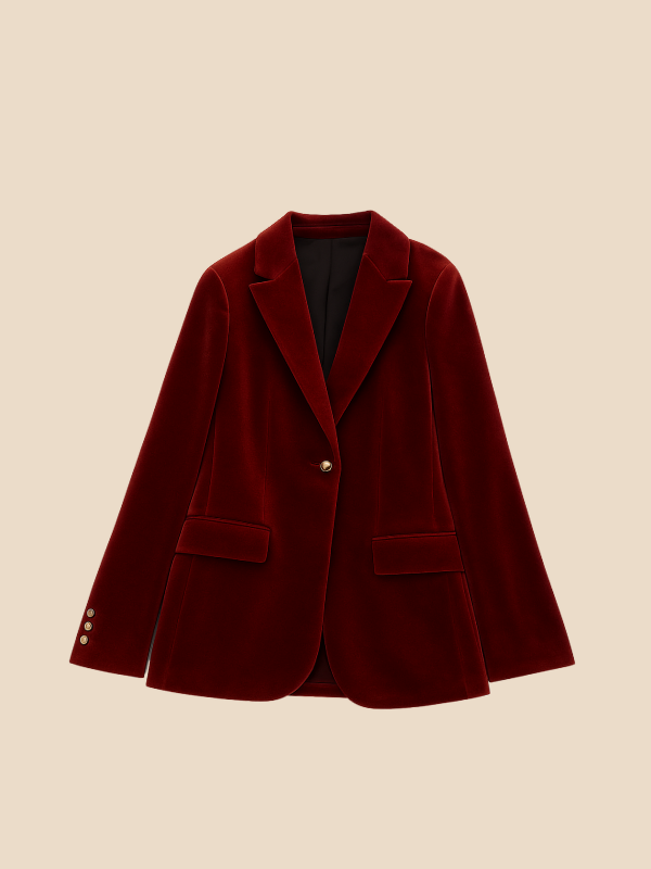 Classic Women's Blazer with Gold Buttons
