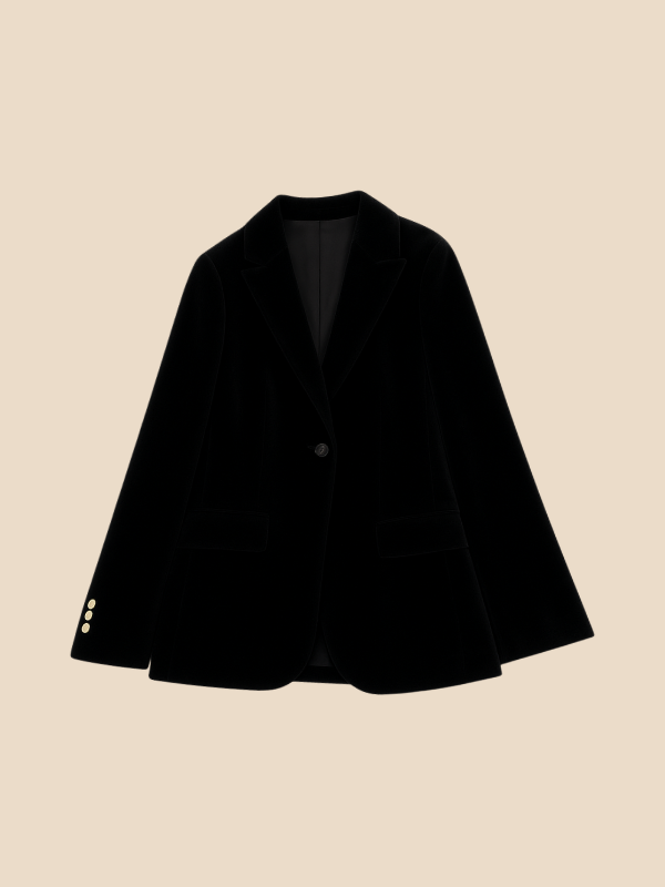 Classic Women's Blazer with Gold Buttons