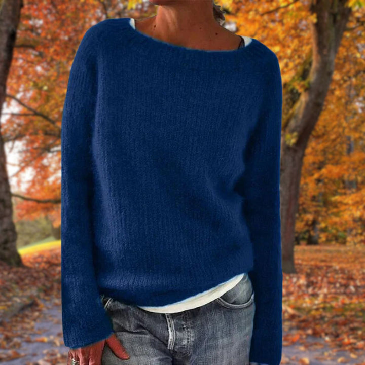 Strikket Sweater Med Rund Hals