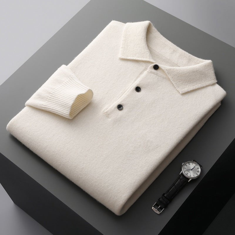 Long-Sleeved Polo Shirt for Men