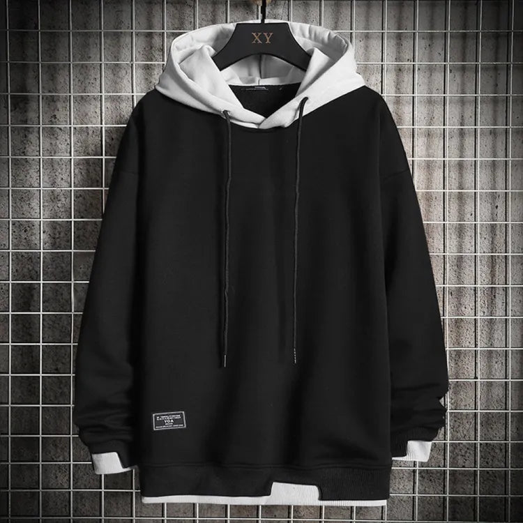 Men's hoodie with drawstring closure