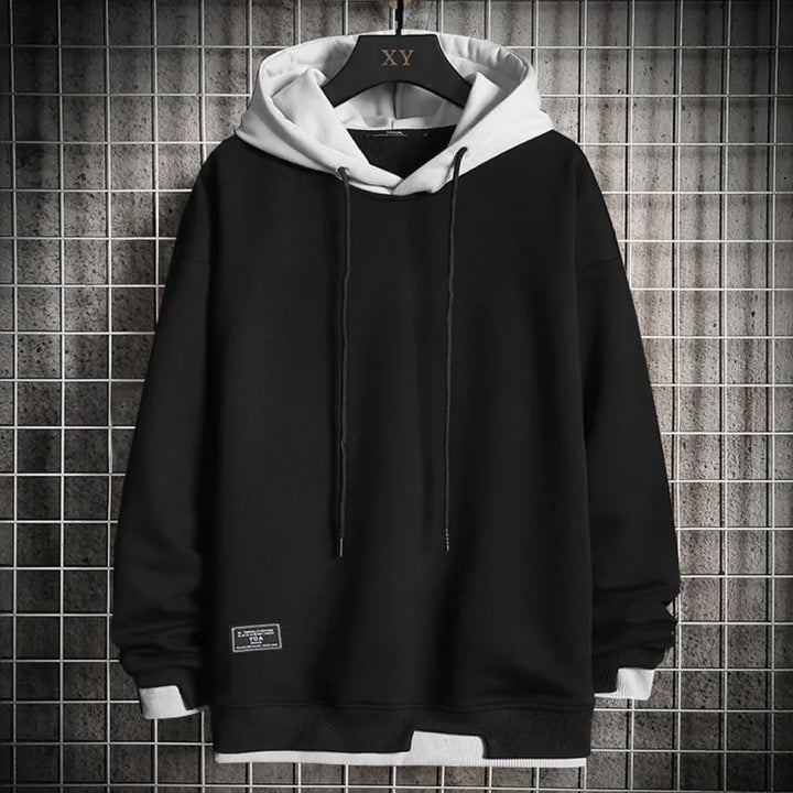 Men's hoodie with drawstring closure