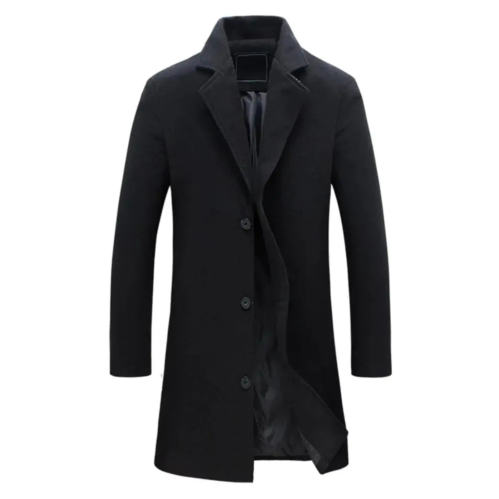 Men’s long coat with buttons