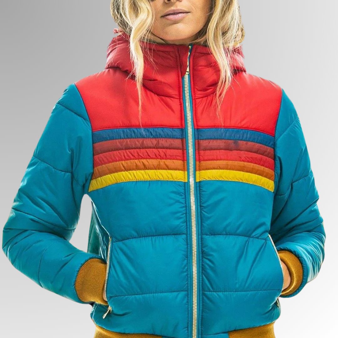 Vintage jacket with zipper for women