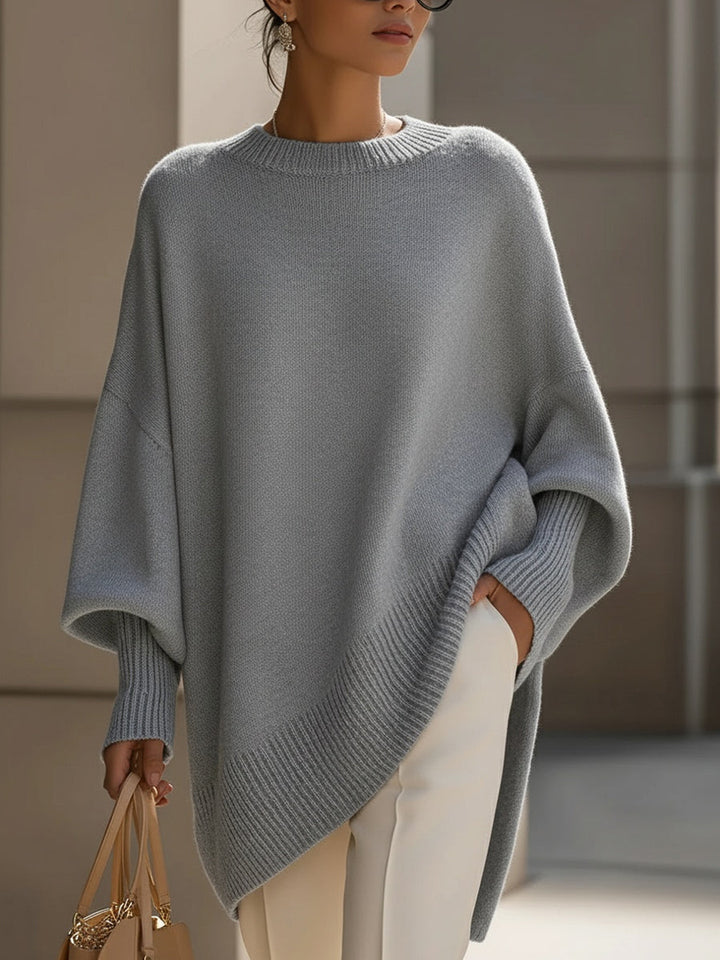 Elegant knitted wool-blend sweater for women