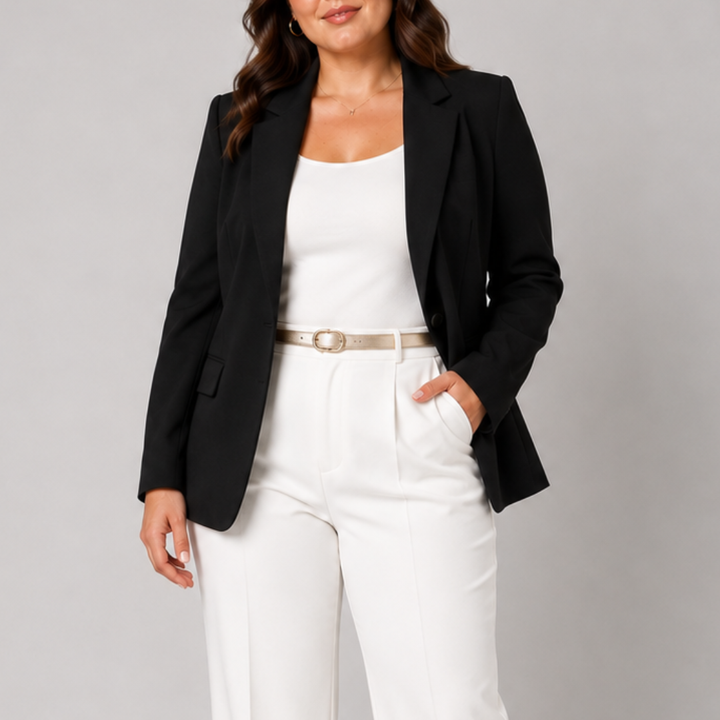 Tailored blazer with shawl collar for women