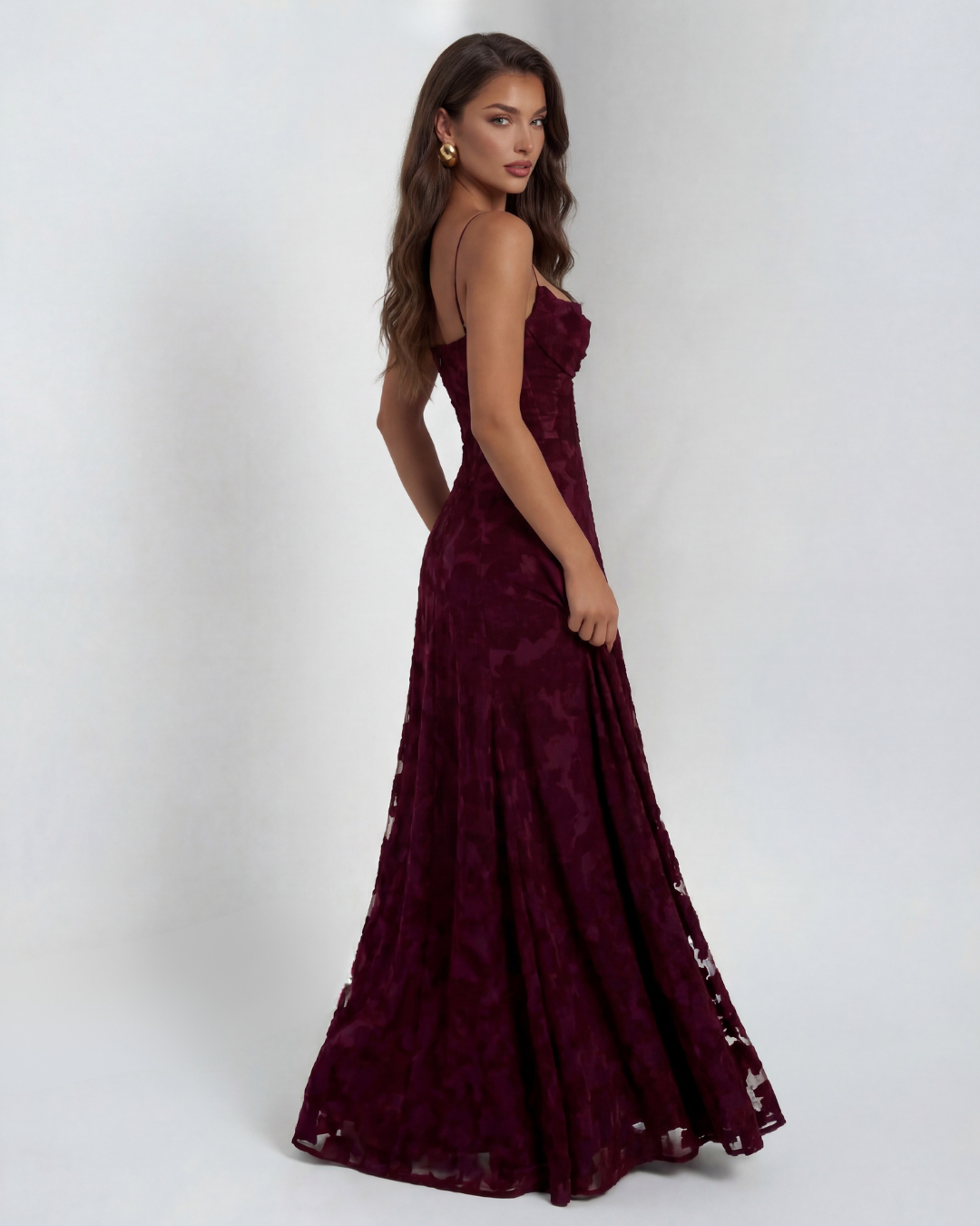 Maxi dress with lace for women for weddings
